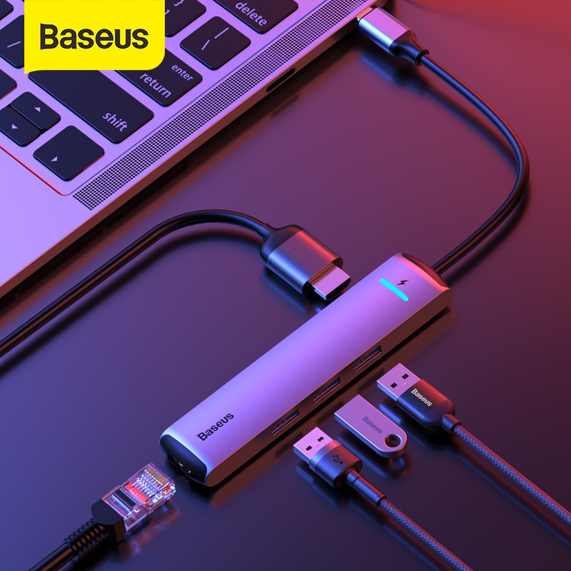 Baseus USB C HDMI USB 3.0 RJ45 SD Carder ..